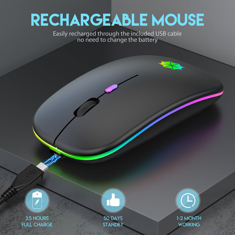 Rechargeable Light-up Gaming Laptop Mouse