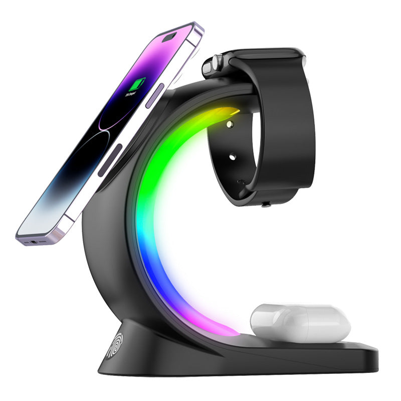 3 in 1 Wireless Charging Station For Smartphone Smartwatch And AirPods