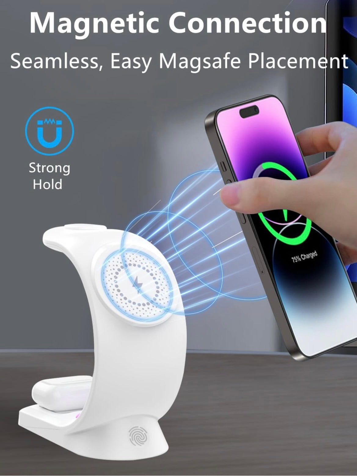 3 in 1 Wireless Charging Station For Smartphone Smartwatch And AirPods